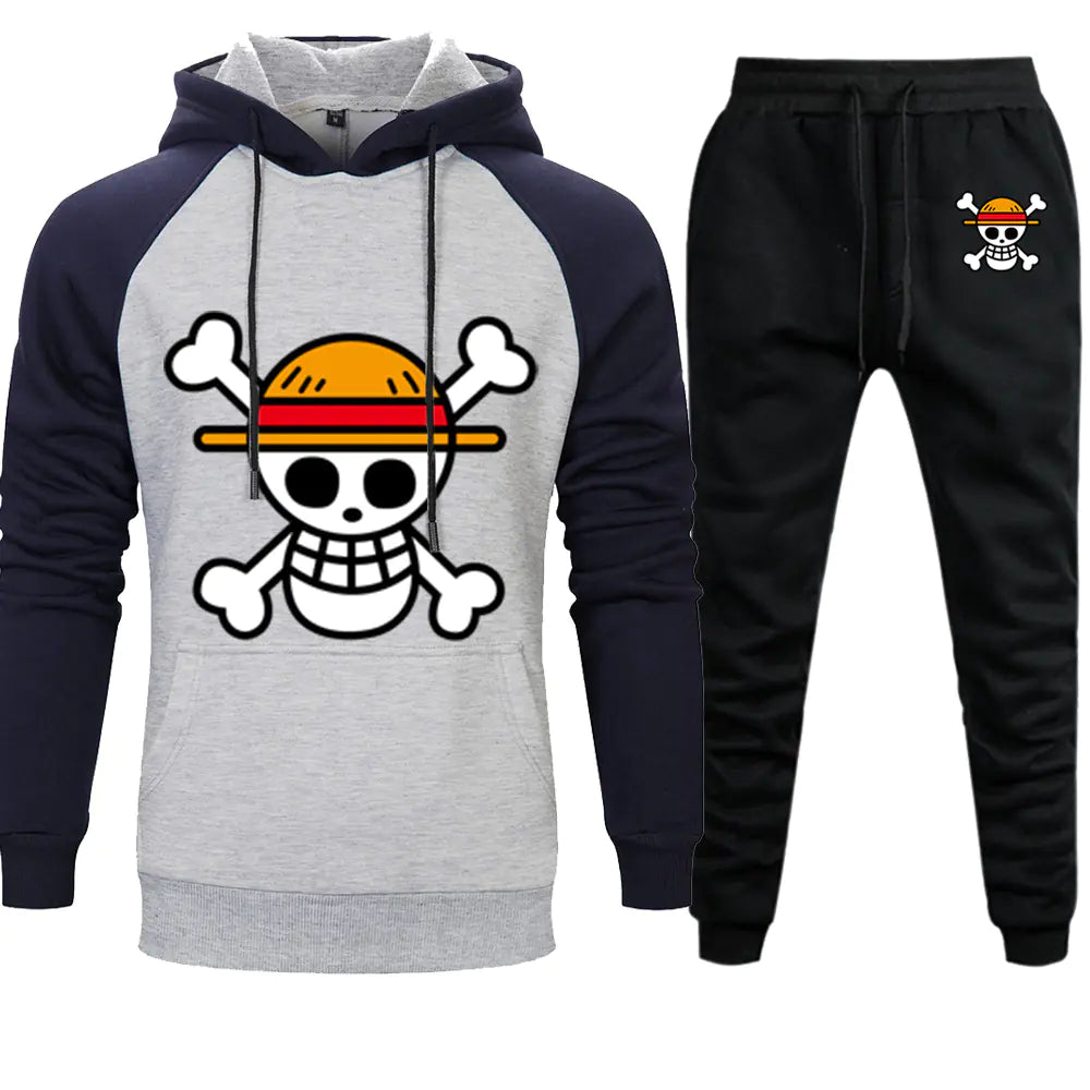 Men's Hoodie Set - Cross-Border Pirate Theme Sportswear