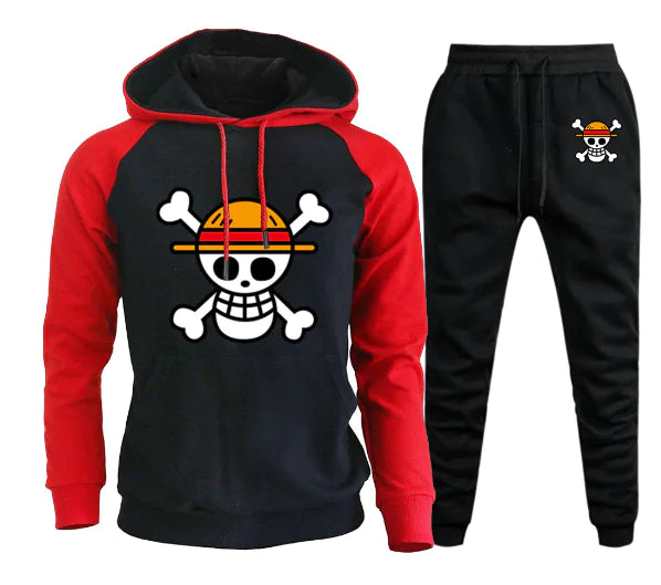 Men's Hoodie Set - Cross-Border Pirate Theme Sportswear
