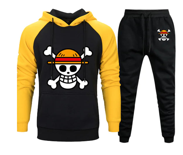 Men's Hoodie Set - Cross-Border Pirate Theme Sportswear