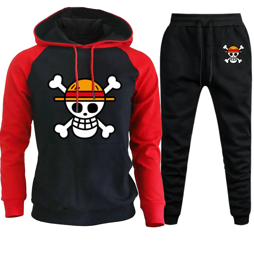 Men's Hoodie Set - Cross-Border Pirate Theme Sportswear